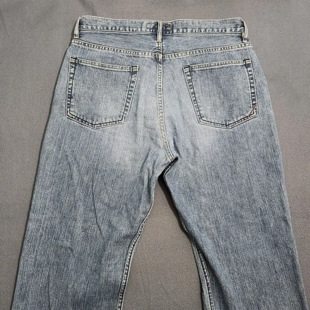 Vtg Banana Republic Jeans Men 34X30(28) Straight Leg Button Fly